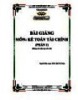Bài giảng Kế toán tài chính (Phần 1) - ĐH Phạm Văn Đồng