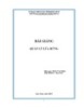 BÀI GIẢNG QUẢN LÝ LỬA RỪNG (ThS. Lê Văn Mạnh)
