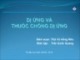 Bài giảng Thuốc dị ứng và chống dị ứng