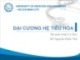 Bài giảng Đại cương hệ tiêu hóa