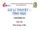 Bài giảng Cơ học lý thuyết - Chương 6: Ma sát