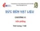 Bài giảng Sức bền vật liệu - Chương 5: Uốn phẳng
