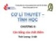 Bài giảng Cơ học lý thuyết - Chương 2: Cân bằng của chất điểm